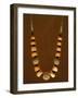 Necklace in Macro-Granular Wrought Gold and Coral, Yemen, 19th-20th Century-null-Framed Giclee Print