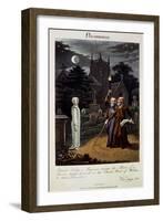 Necromancy: Edward Kelly, a Magician, Raising the Ghost of a Person Lately Deceased, in the…-null-Framed Giclee Print