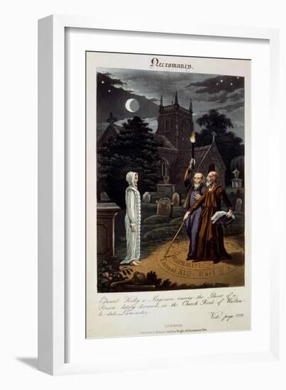 Necromancy: Edward Kelly, a Magician, Raising the Ghost of a Person Lately Deceased, in the…-null-Framed Giclee Print