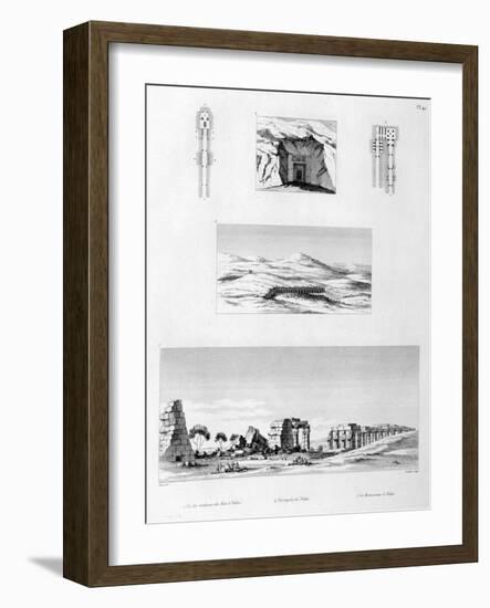 Necropolis and Memnonium of Thebes, Egypt, C1808-Berthault-Framed Giclee Print