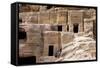 Necropolis at Petra, Jordan, 10th A.D. Burial Chambers Carved into the Rocks-Andrea Jemolo-Framed Stretched Canvas