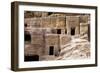 Necropolis at Petra, Jordan, 10th A.D. Burial Chambers Carved into the Rocks-Andrea Jemolo-Framed Photo