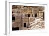 Necropolis at Petra, Jordan, 10th A.D. Burial Chambers Carved into the Rocks-Andrea Jemolo-Framed Photo