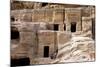 Necropolis at Petra, Jordan, 10th A.D. Burial Chambers Carved into the Rocks-Andrea Jemolo-Mounted Photo