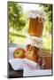 Nectarine Jam in Jars on Table in the Open Air-Eising Studio - Food Photo and Video-Mounted Photographic Print