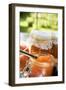 Nectarine Jam in Jars on Table in the Open Air-Eising Studio - Food Photo and Video-Framed Photographic Print