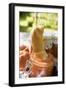 Nectarine Jam with Croissant on Table in the Open Air-Eising Studio - Food Photo and Video-Framed Photographic Print