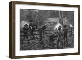 Ned Kelly- Fight at Glenrowan-null-Framed Art Print