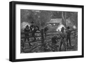 Ned Kelly- Fight at Glenrowan-null-Framed Art Print