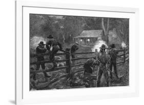 Ned Kelly- Fight at Glenrowan-null-Framed Premium Giclee Print