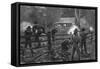 Ned Kelly- Fight at Glenrowan-null-Framed Stretched Canvas