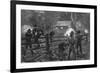 Ned Kelly- Fight at Glenrowan-null-Framed Art Print