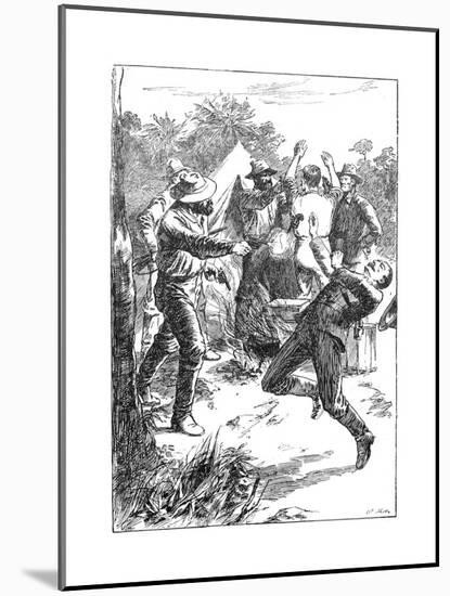 Ned Kelly Kills Police Officer Lonigan-null-Mounted Giclee Print