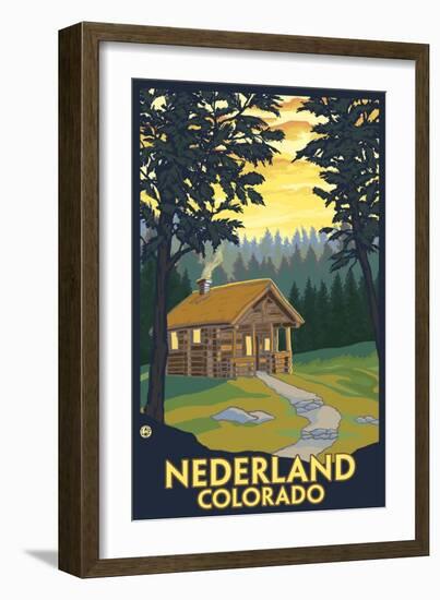 Nederland, Colorado - Cabin Scene-Lantern Press-Framed Art Print