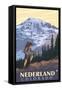 Nederland, Colorado - Mountain Hiker-Lantern Press-Framed Stretched Canvas