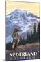 Nederland, Colorado - Mountain Hiker-Lantern Press-Mounted Art Print