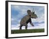 Nedoceratops Dinosaur Grazing in Grassy Field-null-Framed Art Print