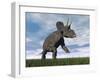 Nedoceratops Dinosaur Grazing in Grassy Field-null-Framed Art Print