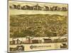 Needham Heights, Massachusetts - Panoramic Map-Lantern Press-Mounted Art Print