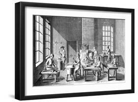 Needle Making Workshop, 1751-1780-null-Framed Giclee Print