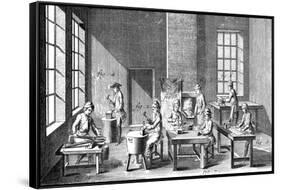 Needle Making Workshop, 1751-1780-null-Framed Stretched Canvas