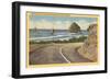 Needles and Haystack Rocks, Oregon Coastal Highway-null-Framed Art Print