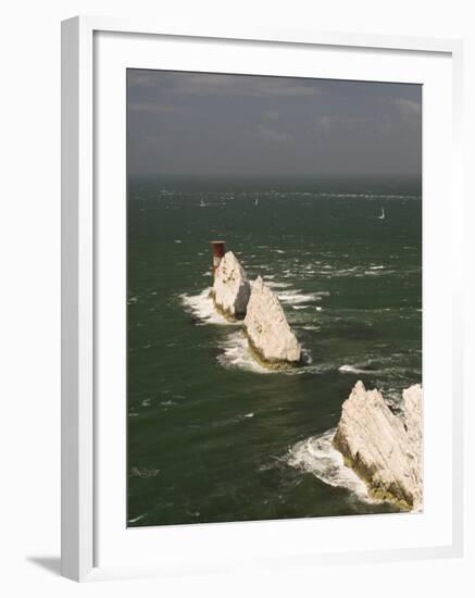 Needles and Lighthouse, Isle of Wight, Hampshire, England, United Kingdom, Europe-James Emmerson-Framed Photographic Print