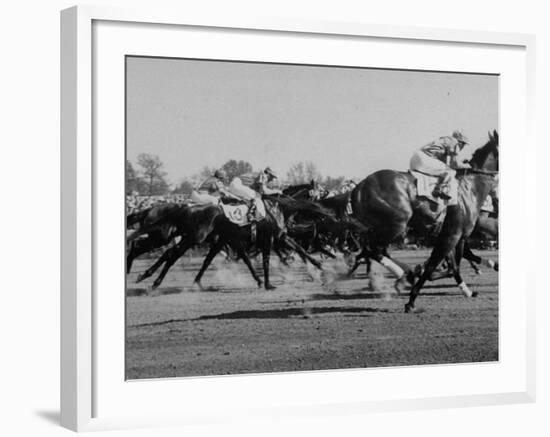 Needles in Kentucky Derby, Winner of the 82nd Running of the Most Famous of US Horse Races-Hank Walker-Framed Photographic Print