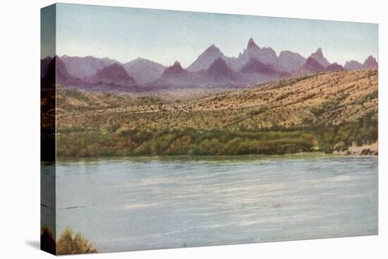 Needles Mountains and Colorado River, California-null-Stretched Canvas