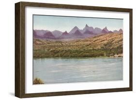 Needles Mountains and Colorado River, California-null-Framed Photographic Print