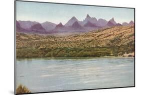 Needles Mountains and Colorado River, California-null-Mounted Photographic Print