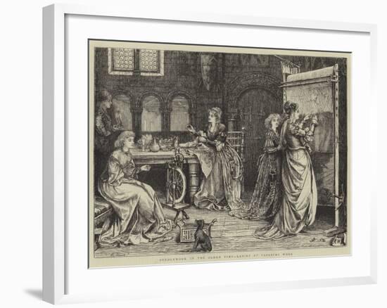 Needlework in the Olden Time, Ladies at Tapestry Work-Matthew White Ridley-Framed Giclee Print