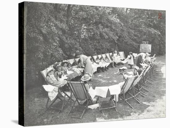 Needlework Lesson, Montpelier House Open Air School, London, 1908-null-Stretched Canvas