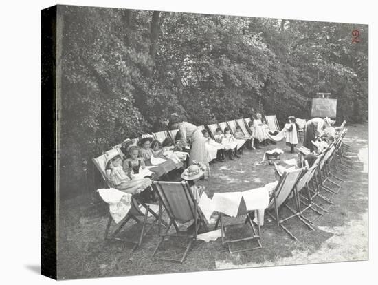 Needlework Lesson, Montpelier House Open Air School, London, 1908-null-Stretched Canvas