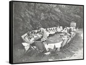 Needlework Lesson, Montpelier House Open Air School, London, 1908-null-Framed Stretched Canvas