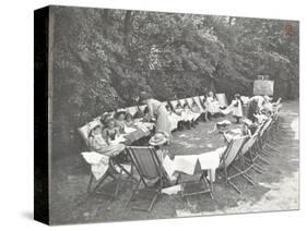 Needlework Lesson, Montpelier House Open Air School, London, 1908-null-Stretched Canvas