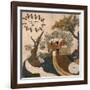 Needlework Picture, Pennsylvania, 1827-Kate Barlow-Framed Giclee Print