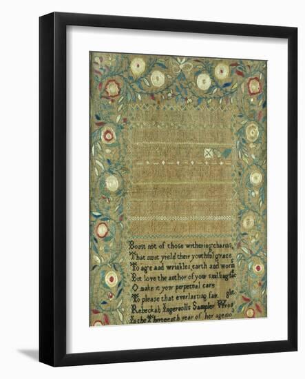 Needlework Sampler. New England, 1803-Rebeckah Ingersolls-Framed Giclee Print