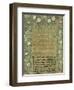 Needlework Sampler. New England, 1803-Rebeckah Ingersolls-Framed Giclee Print