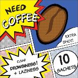 Comic Stripes of Coffee Drink-neens-Art Print