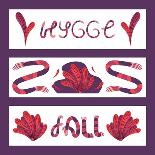 Cute Isolated Scarf Hygge Lettering. White Background. Flat Style Illustration.-nefedova_da-Art Print