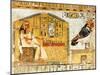 Nefertari Playing Senet, Detail of a Wall Painting from the Tomb of Queen Nefertari, New Kingdom-null-Mounted Giclee Print