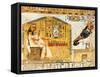 Nefertari Playing Senet, Detail of a Wall Painting from the Tomb of Queen Nefertari, New Kingdom-null-Framed Stretched Canvas