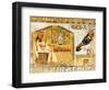 Nefertari Playing Senet, Detail of a Wall Painting from the Tomb of Queen Nefertari, New Kingdom-null-Framed Giclee Print