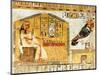 Nefertari Playing Senet, Detail of a Wall Painting from the Tomb of Queen Nefertari, New Kingdom-null-Mounted Giclee Print