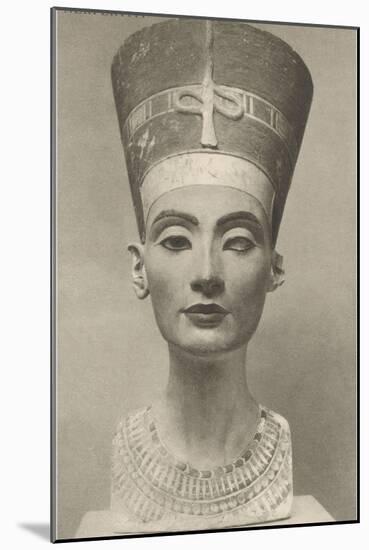 Nefertiti, Head On-null-Mounted Art Print