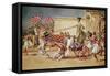 Nefertiti in Her Royal Chariot-Fortunino Matania-Framed Stretched Canvas