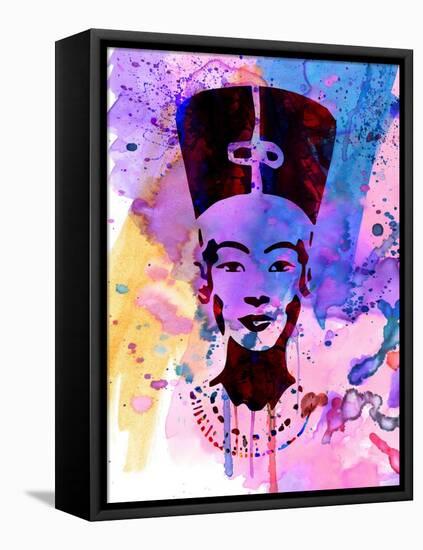 Nefertiti Watercolor-Anna Malkin-Framed Stretched Canvas