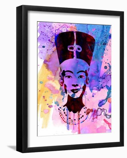 Nefertiti Watercolor-Anna Malkin-Framed Art Print