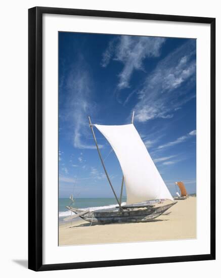 Negombo Beach, Traditional Outrigger Fishing Boats, Negombo, Sri Lanka-Steve Vidler-Framed Photographic Print